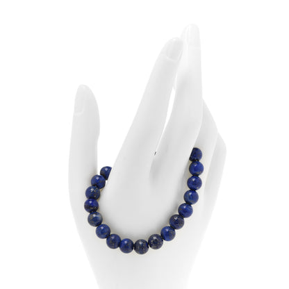 David Yurman Sterling Silver Lapis Lazuli 8mm Spiritual Beads Adjustable Bracelet 2 of 5