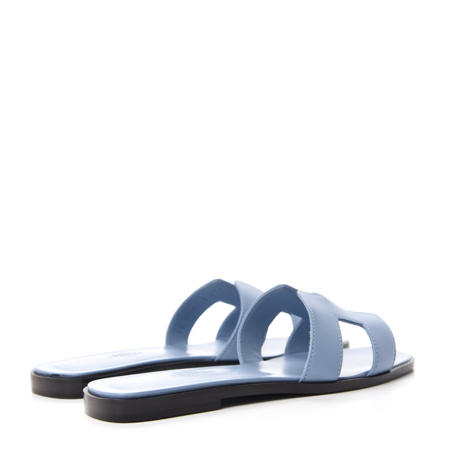 Box Calfskin Oran Sandals 37 Light Bleu