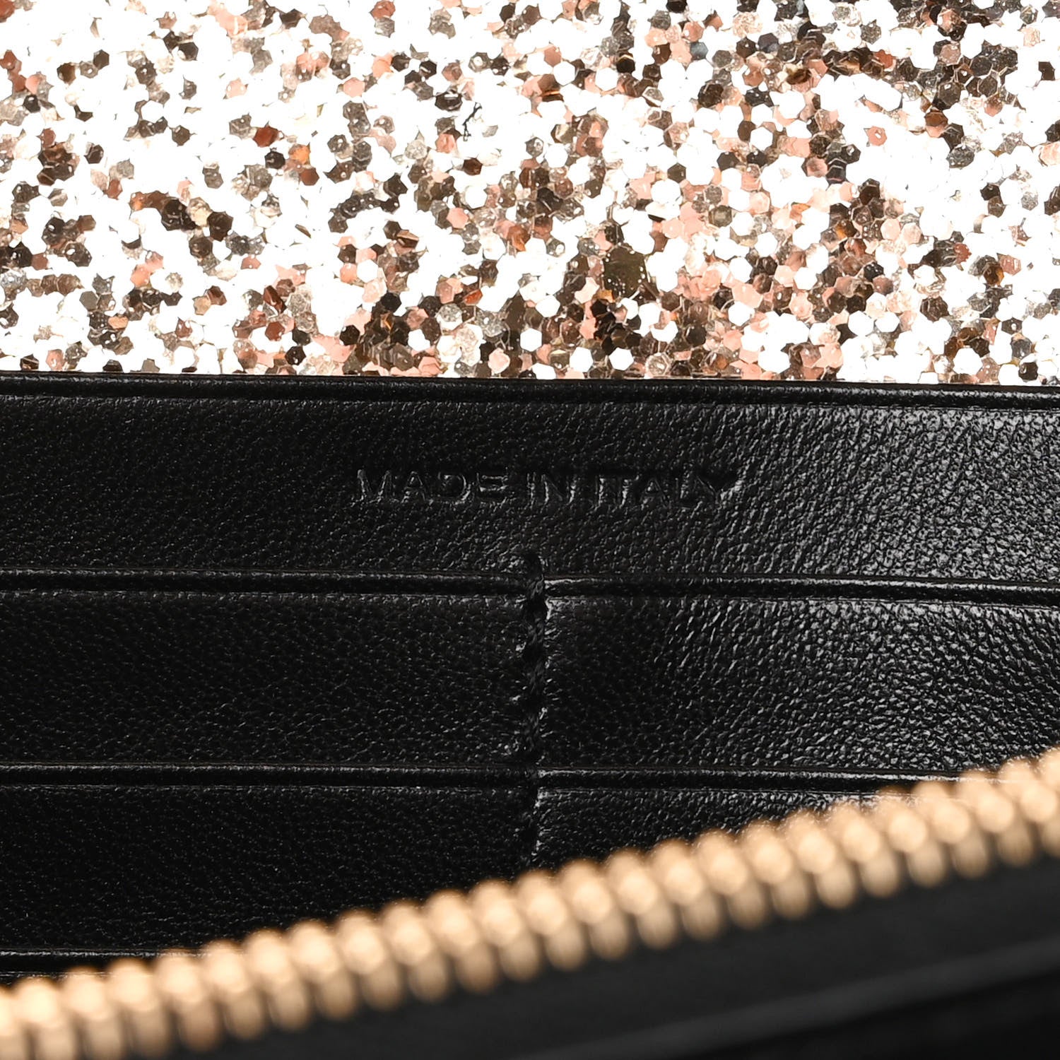 Saint Laurent Glitter Galactica Monogram Chain Wallet Platino 6 of 8