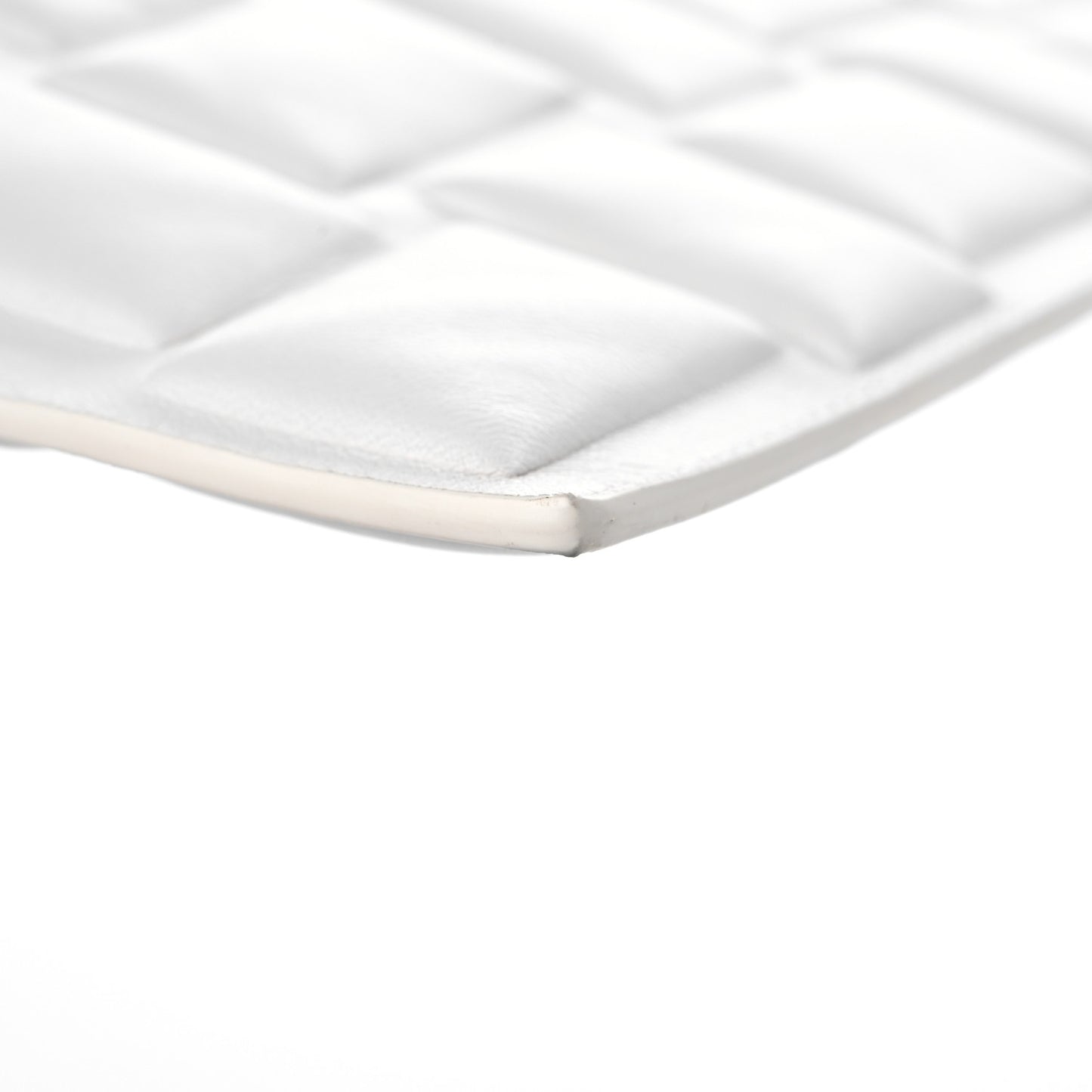 Nappa Padded Intrecciato Flat Pouch Chalk