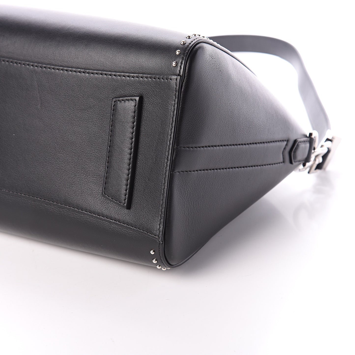 Calfskin Small Studded Antigona Black