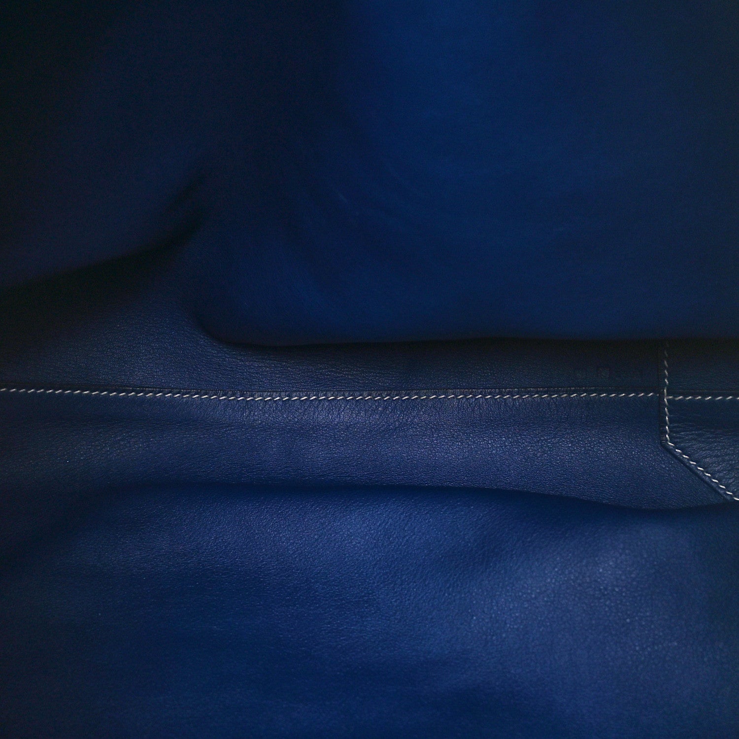 Hermes Veau Sikkim Taurillon Clemence Double Sens 36 Reversible Tote Bleu Electrique Bleu De Malte 5 of 14