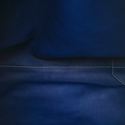 Hermes Veau Sikkim Taurillon Clemence Double Sens 36 Reversible Tote Bleu Electrique Bleu De Malte 5 of 14