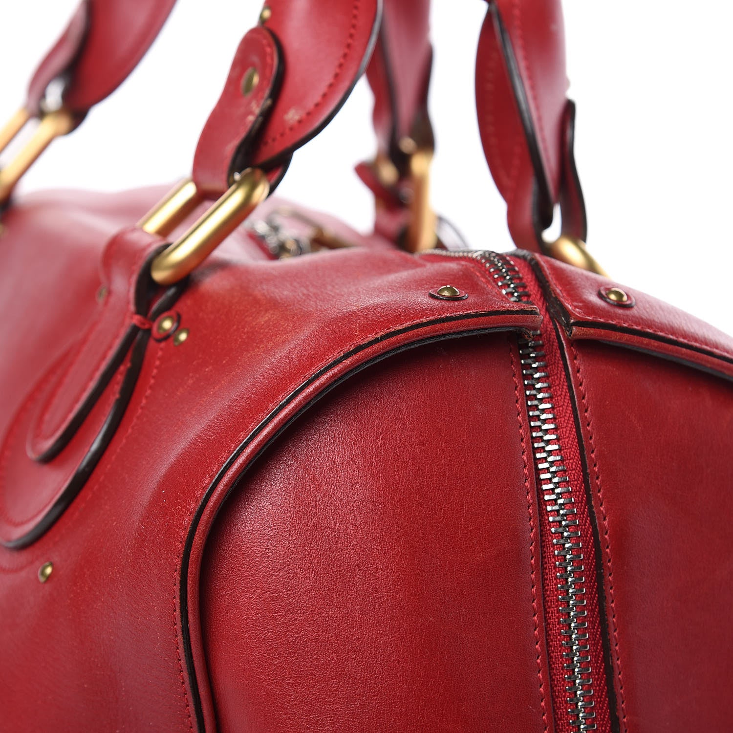 Chloe Calfskin Aurore Duffle Bag Vermillion Red 22 of 31