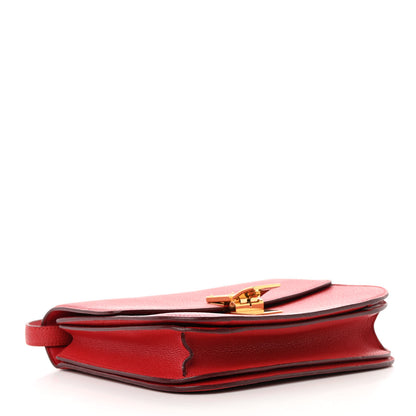 Celine Goatskin Medium Classic Box Flap Bag Dark Pink 4 of 15