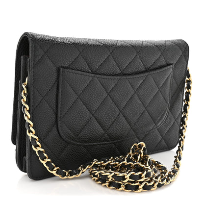 Chanel Caviar Quilted Wallet On Chain WOC Black 3 of 12