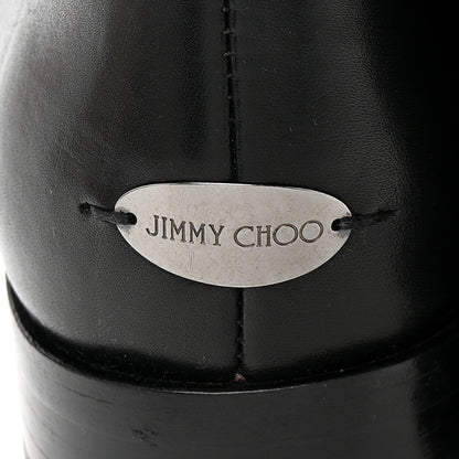 Jimmy Choo Calfskin Hyson Riding Boots 37.5 Black 6 of 9