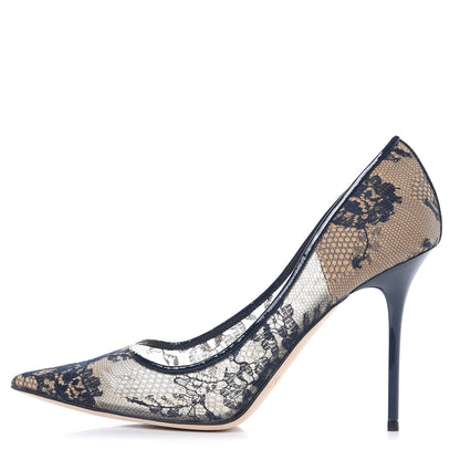 Jimmy Choo Lace Abel Pump 39.5 Navy 1 of 9