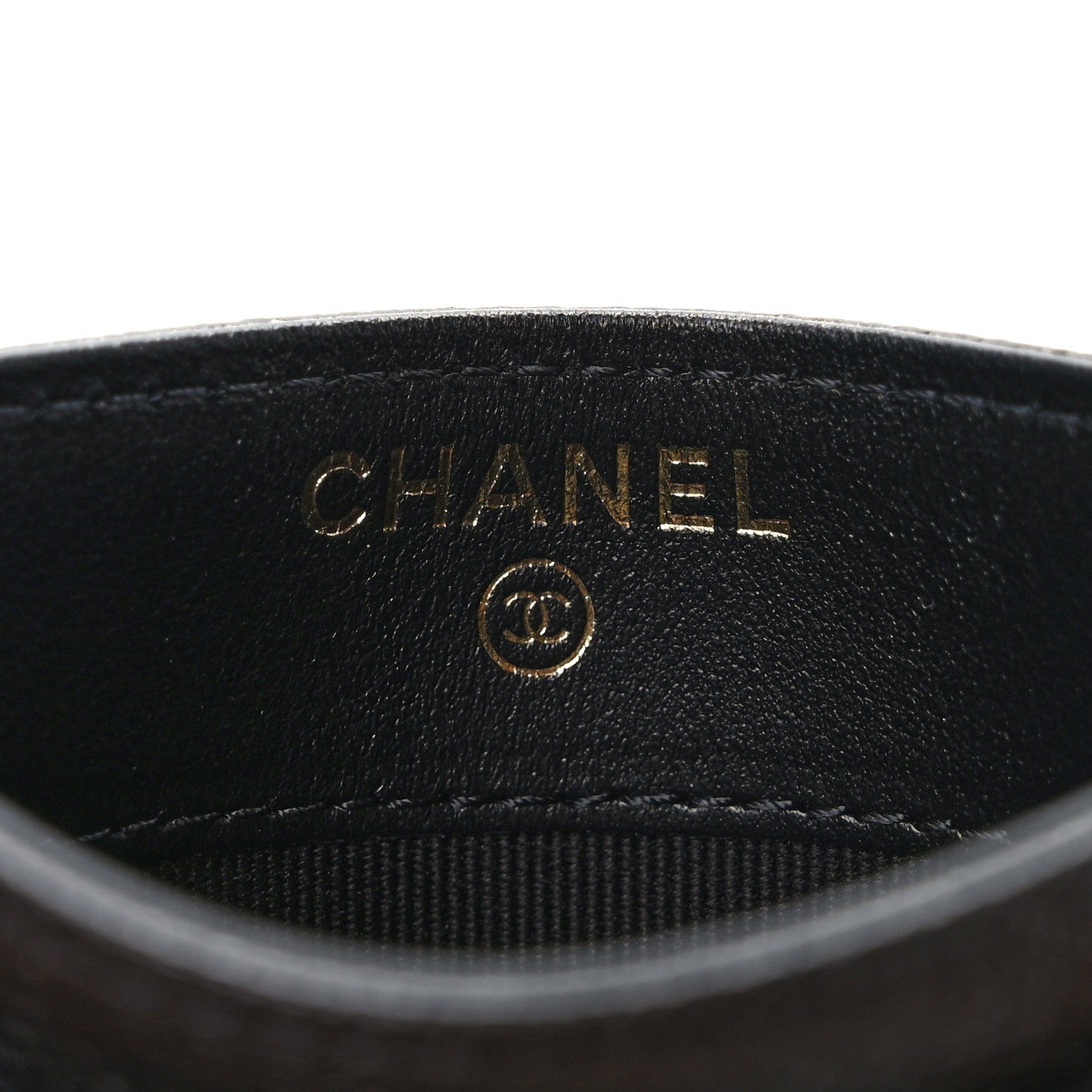 Chanel Caviar Camellia Embossed Card Holder Black 6 of 7