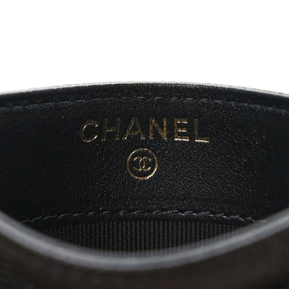 Chanel Caviar Camellia Embossed Card Holder Black 6 of 7