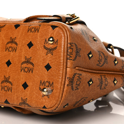 MCM Visetos Studded Medium Essentials Shopper Tote Cognac 10 of 10