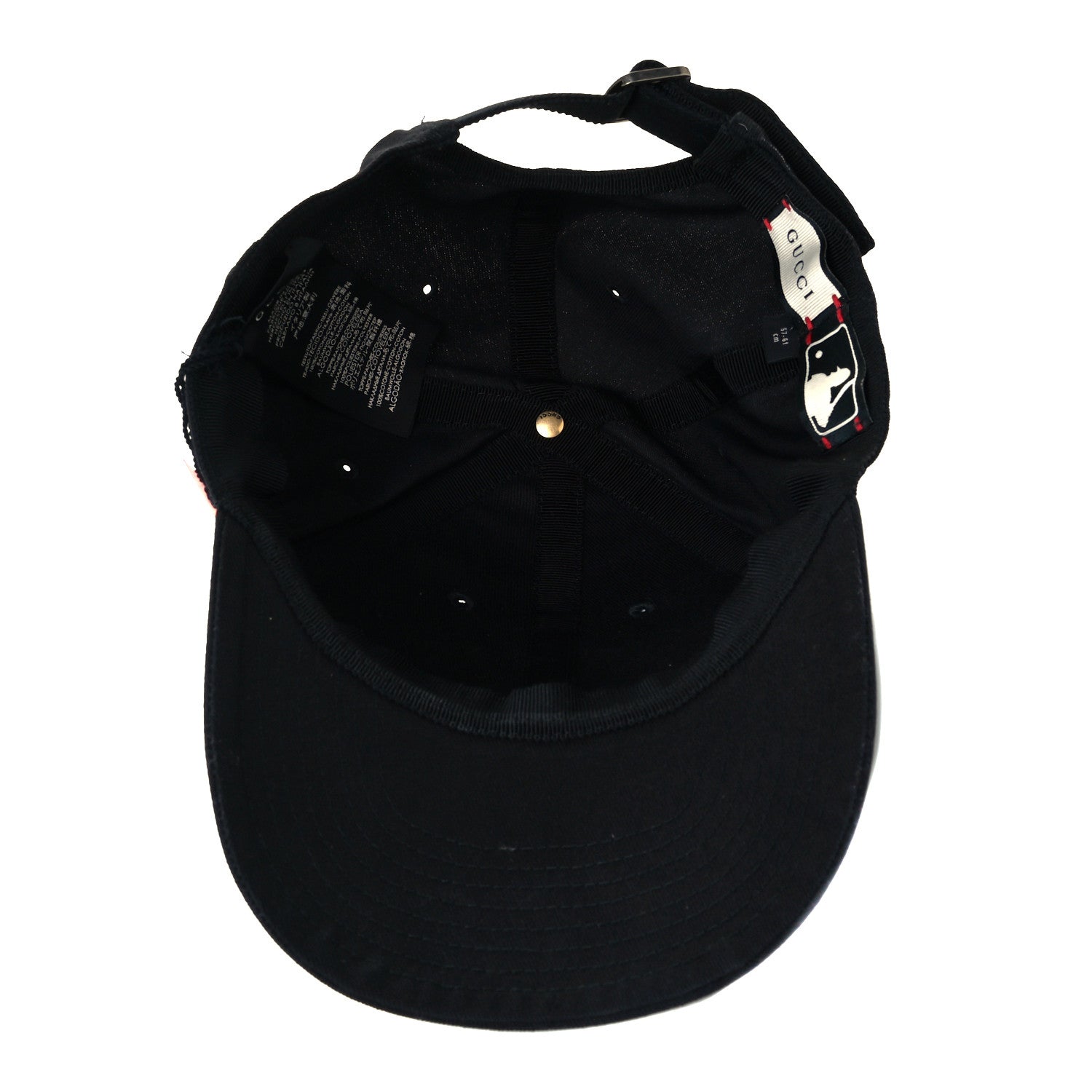 Gucci X MLB Cotton NY Yankees Baseball Hat 57-61 Black 6 of 8