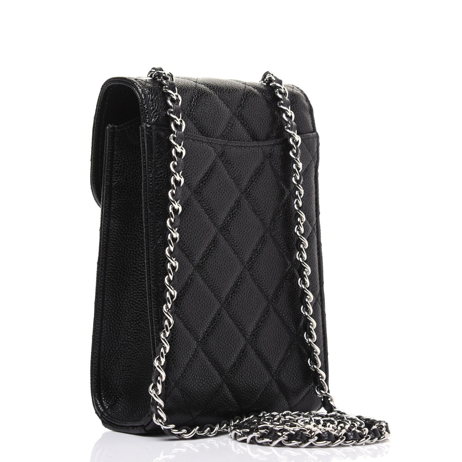 Chanel Caviar Quilted Classic Phone Holder Black 3 of 14