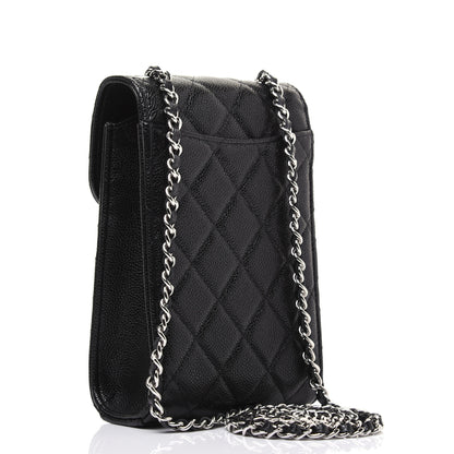 Chanel Caviar Quilted Classic Phone Holder Black 3 of 14
