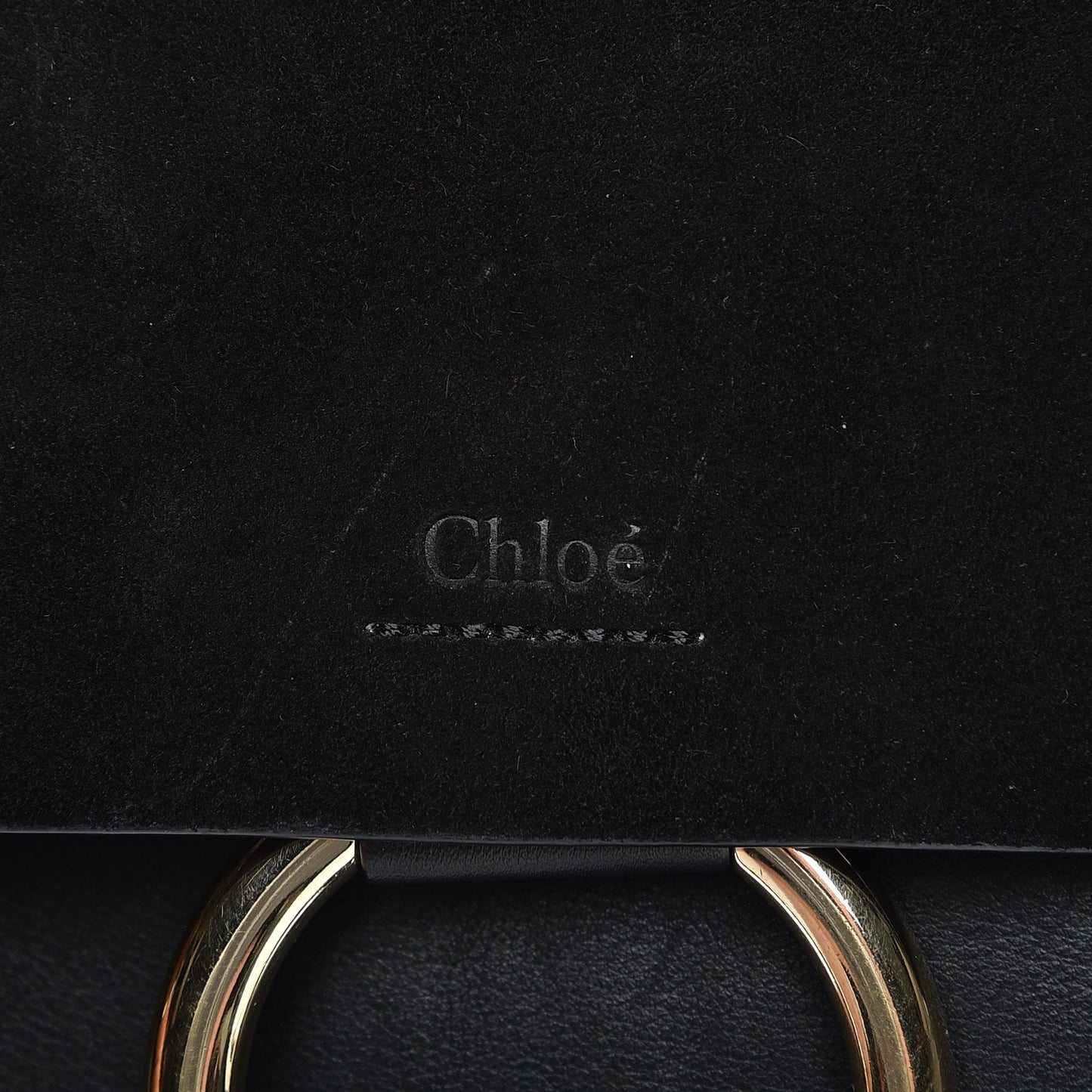 Suede Calfskin Small Faye Shoulder Bag Black