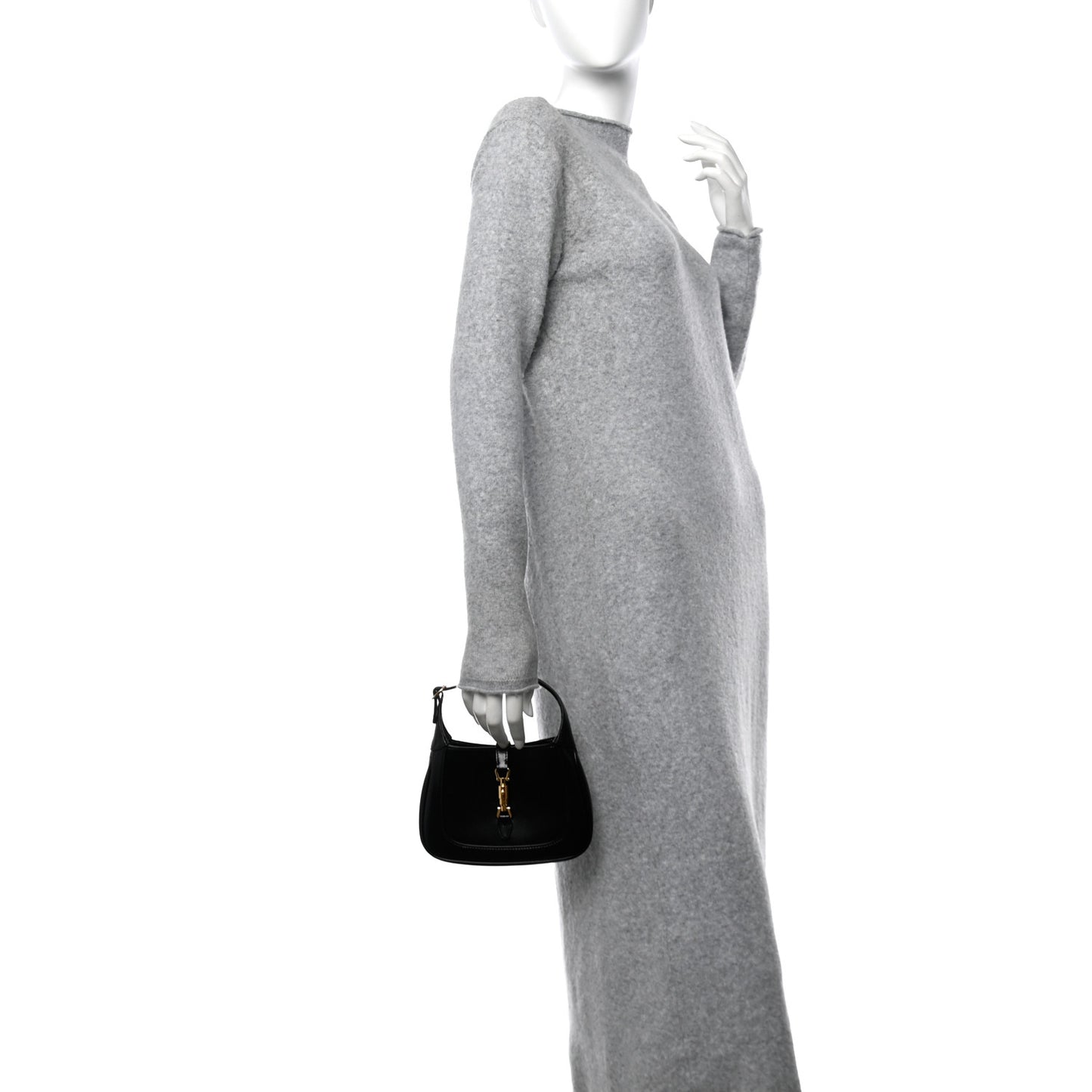 Boarded Dyana Lux Calfskin Mini Jackie 1961 Hobo Black