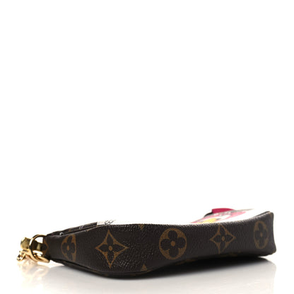 Louis Vuitton Monogram 2019 Christmas Animation Mini Courchevel Pochette Accessories Fuchsia 4 of 6