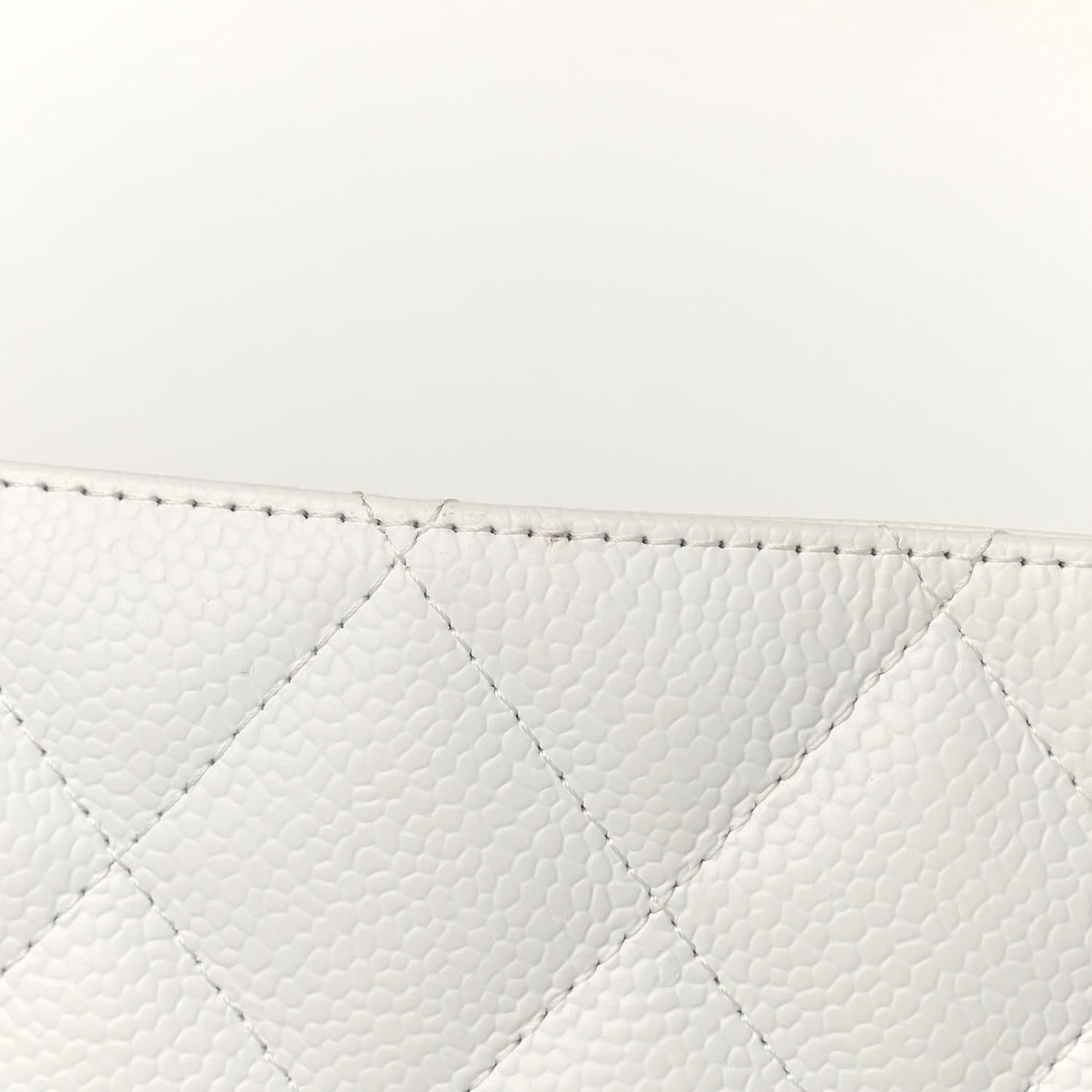Caviar Quilted Jumbo Single Flap White