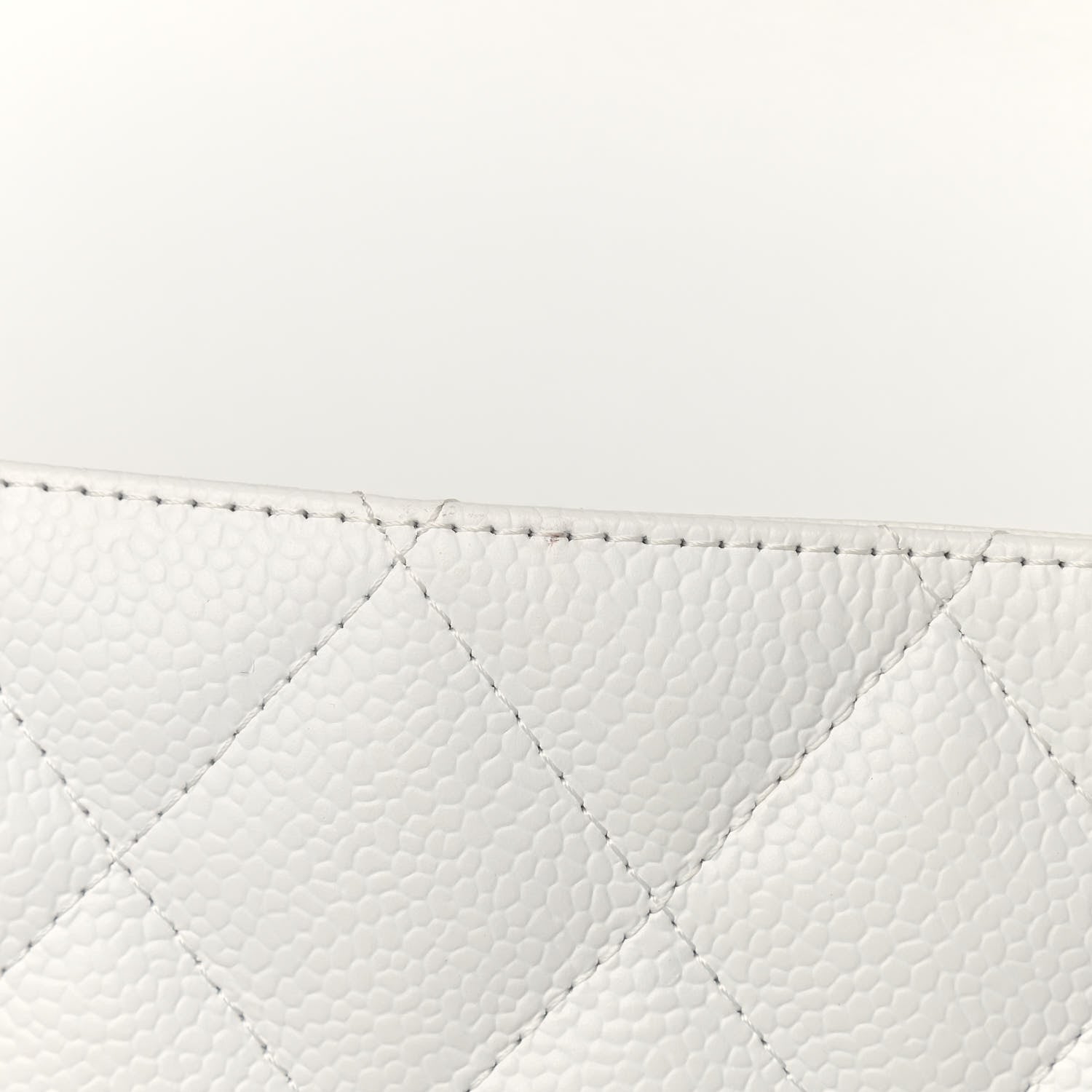 Chanel Caviar Quilted Jumbo Single Flap White 13 of 16