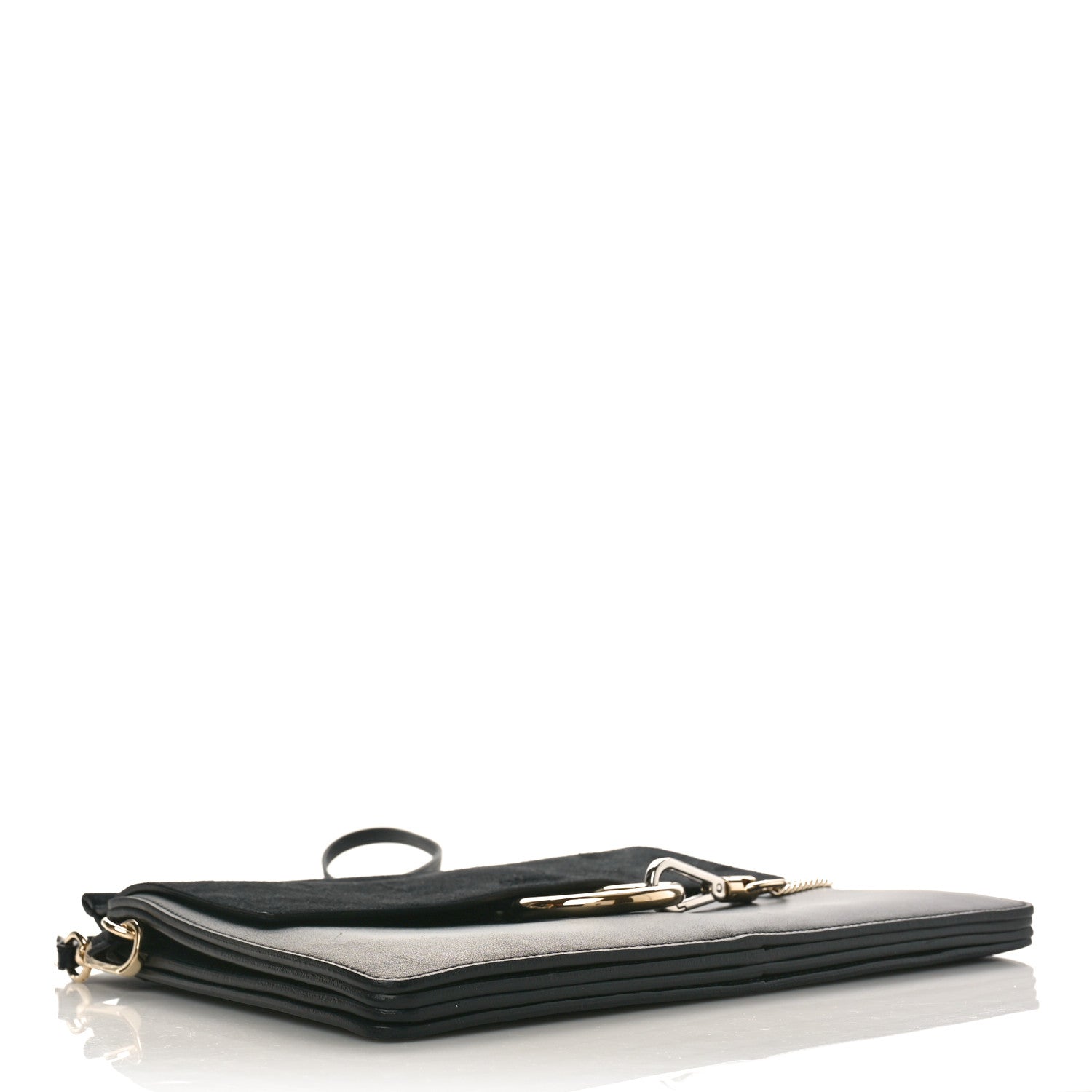 Chloe Suede Calfskin Medium Faye Shoulder Bag Black 4 of 8