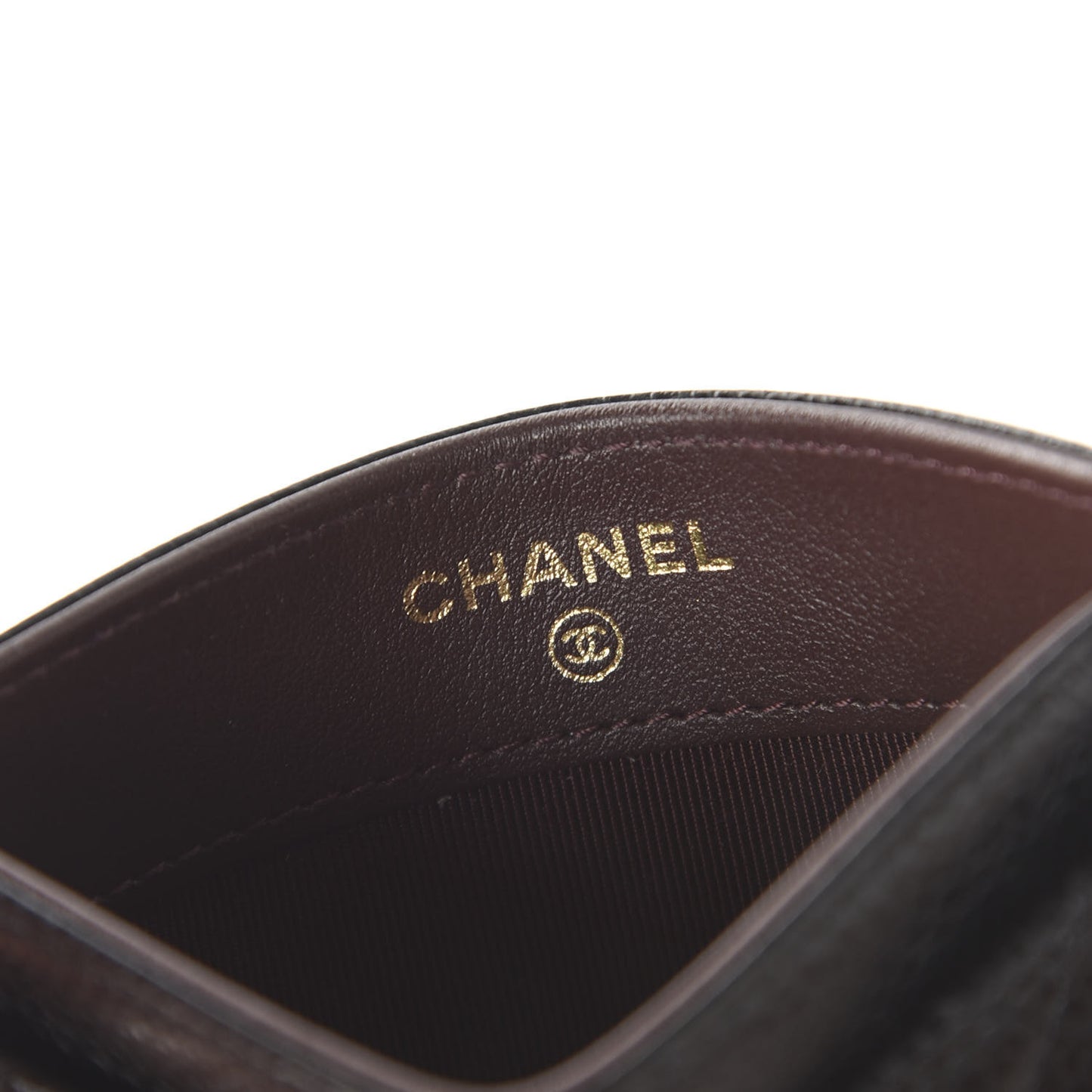 Caviar Quilted Card Holder Black