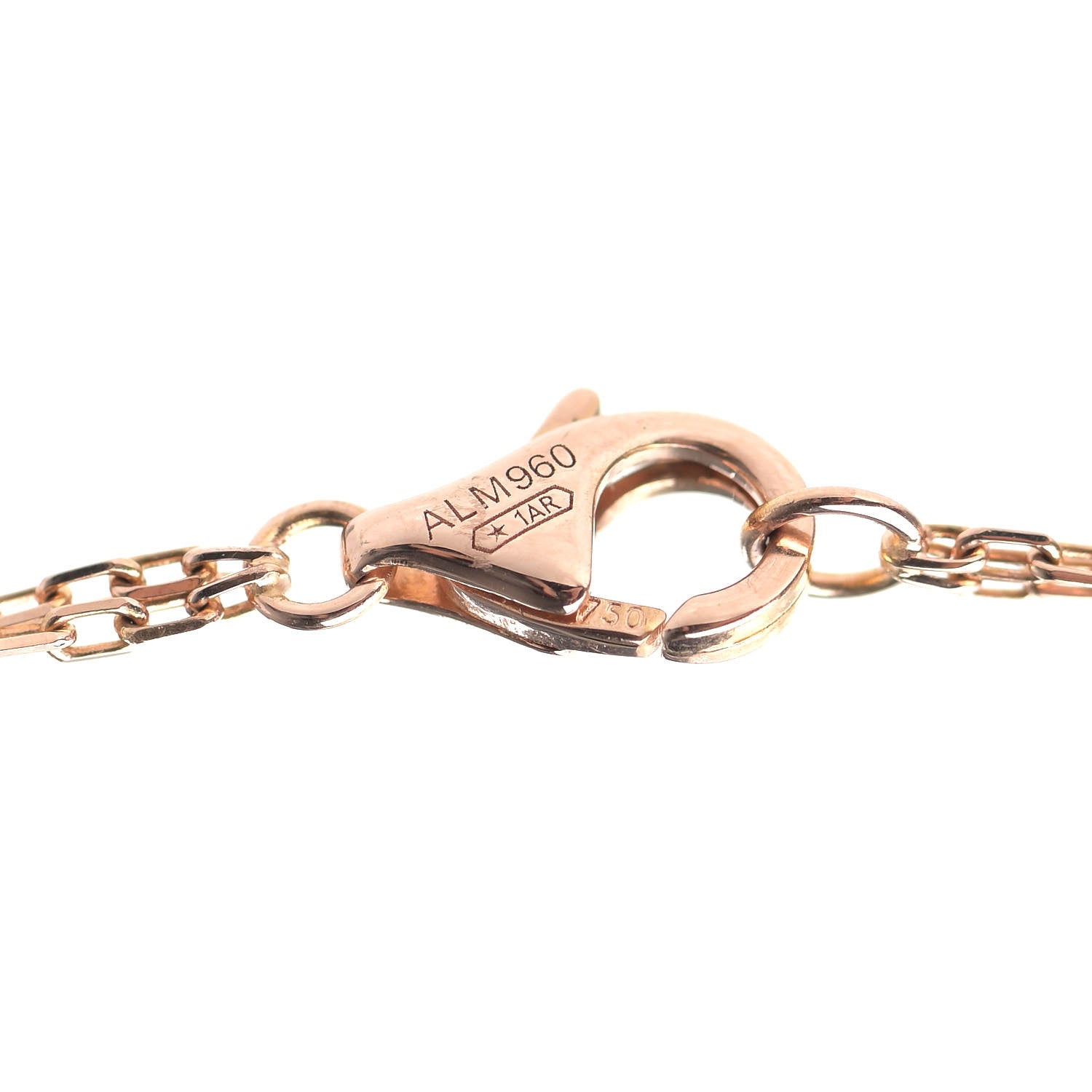 Cartier 18K Pink Gold Ceramic Diamond Three Ring LOVE Pendant Necklace 5 of 6