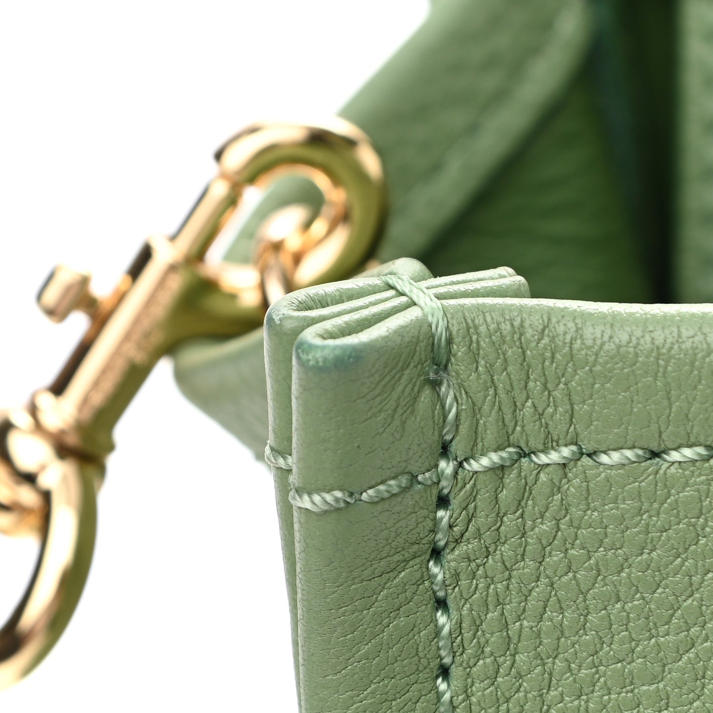 Grained Calfskin Small The Tote Bag Aspen Green