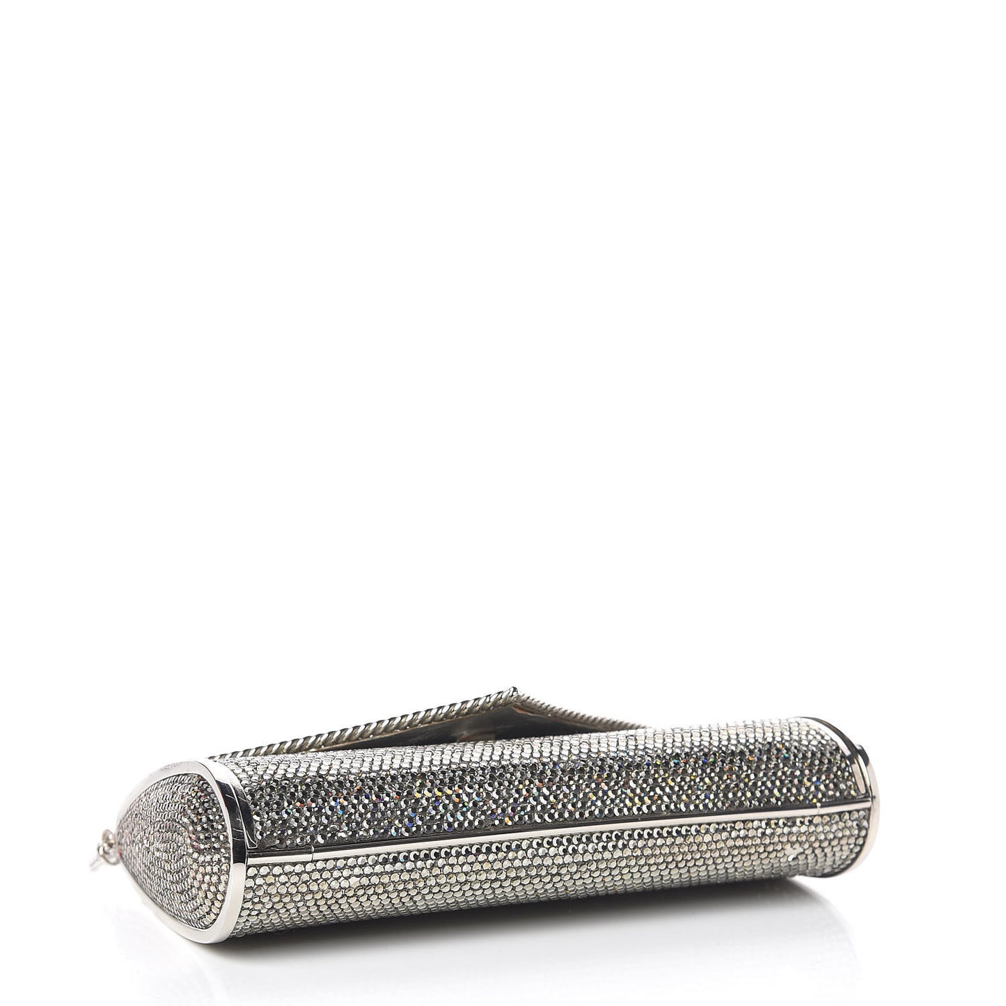 Swarovski Crystal Minaudiere Clutch Silver