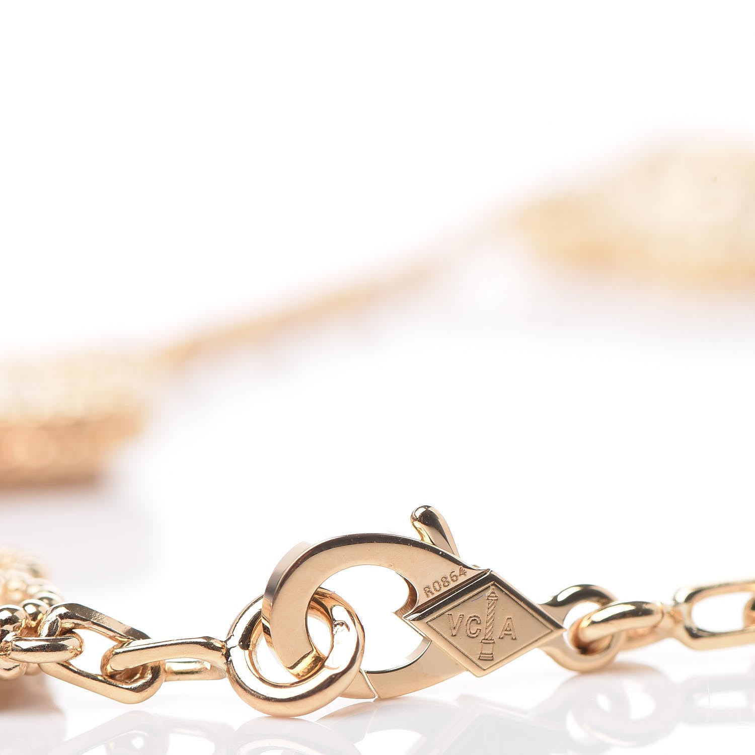 Van Cleef & Arpels 18K Yellow Gold 5 Motifs Vintage Alhambra Bracelet 4 of 7