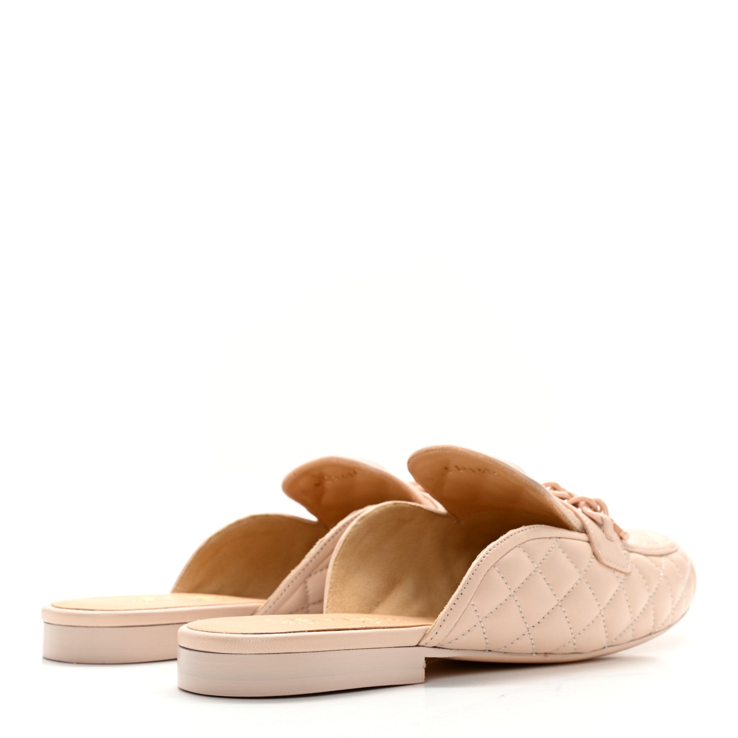 Chanel Lambskin Quilted Chain CC Mules 39 Light Pink 4 of 12