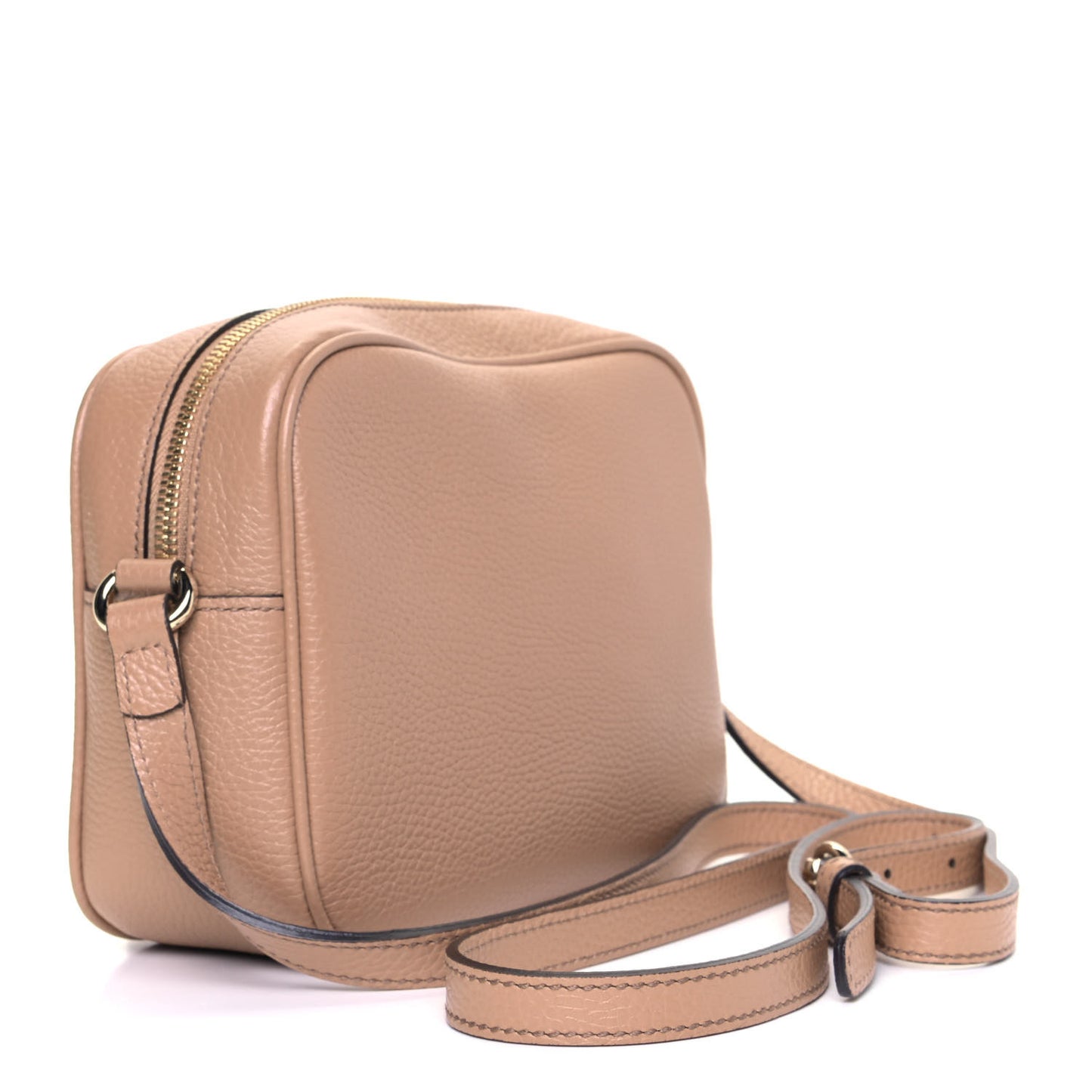 Pebbled Calfskin Small Soho Disco Bag Rose Beige
