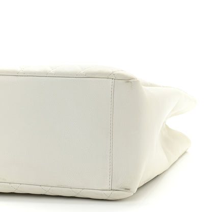 Chanel Caviar Quilted Grand Shopping Tote GST White 10 of 16