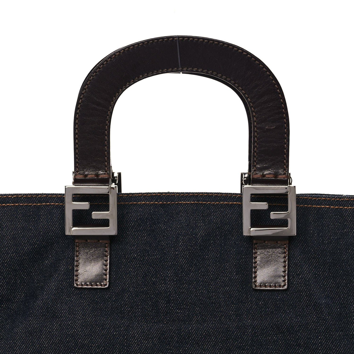 Fendi Denim Holdall Tote Blue 8 of 12