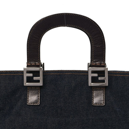 Fendi Denim Holdall Tote Blue 8 of 12