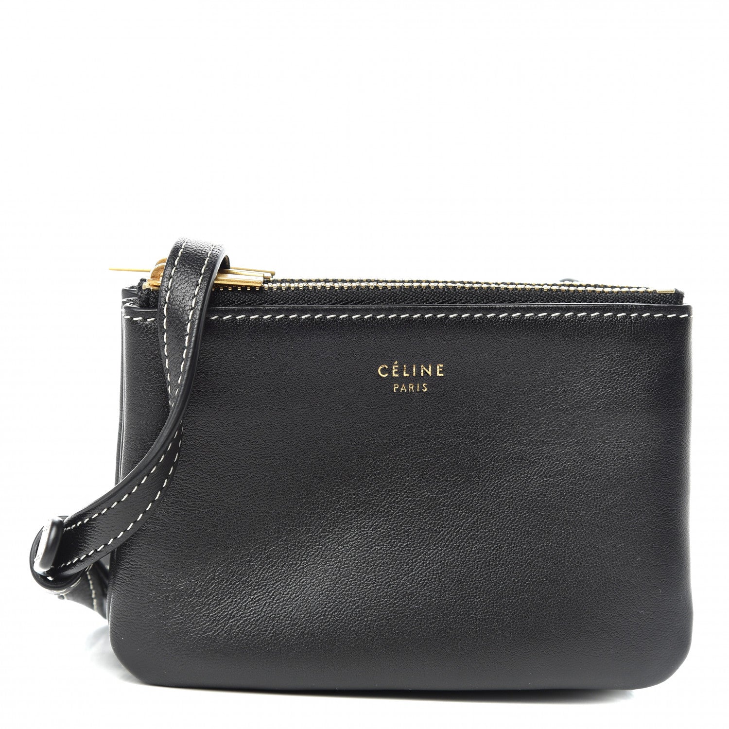 小物 CELINE Celine Lambskin Mini Trio Crossbody Bag Black 441769 – FASHIONPHILE