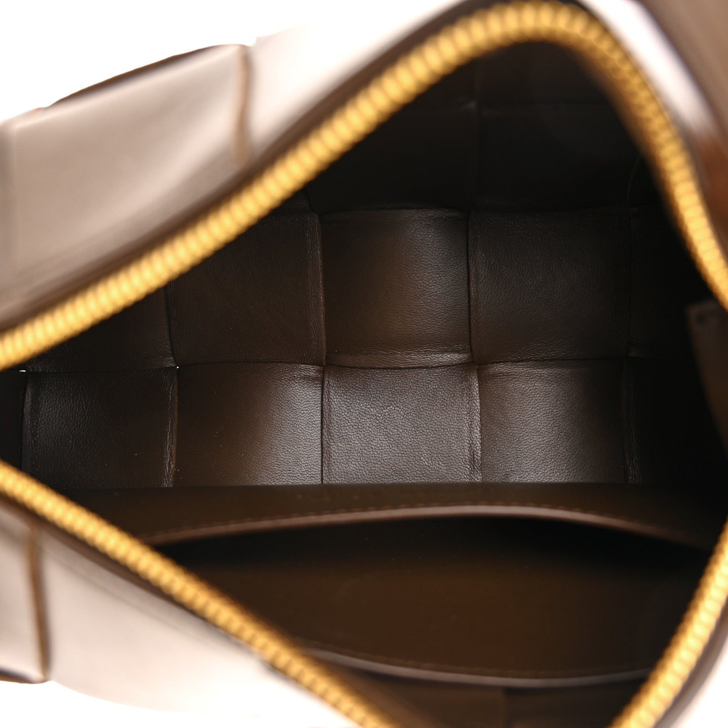 Lambskin Maxi Intrecciato Small Brick Cassette Bag Light Brown