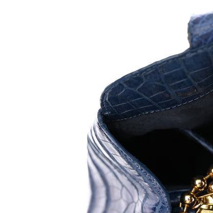 Nancy Gonzalez Crocodile Top Handle Blue 13 of 14