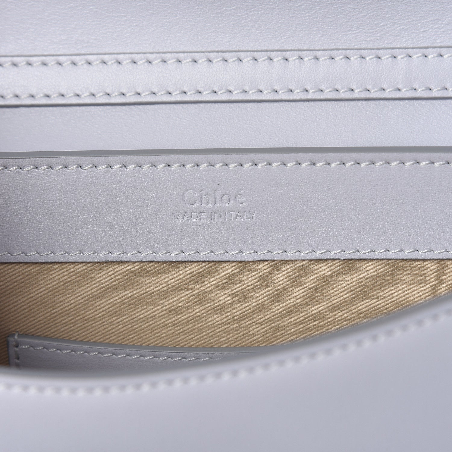 Chloe Calfskin Suede C Clutch With Chain Light Cloud 6 of 9