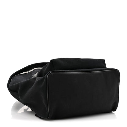 Saint Laurent Canvas Signature Embroidered City Backpack Black 4 of 12