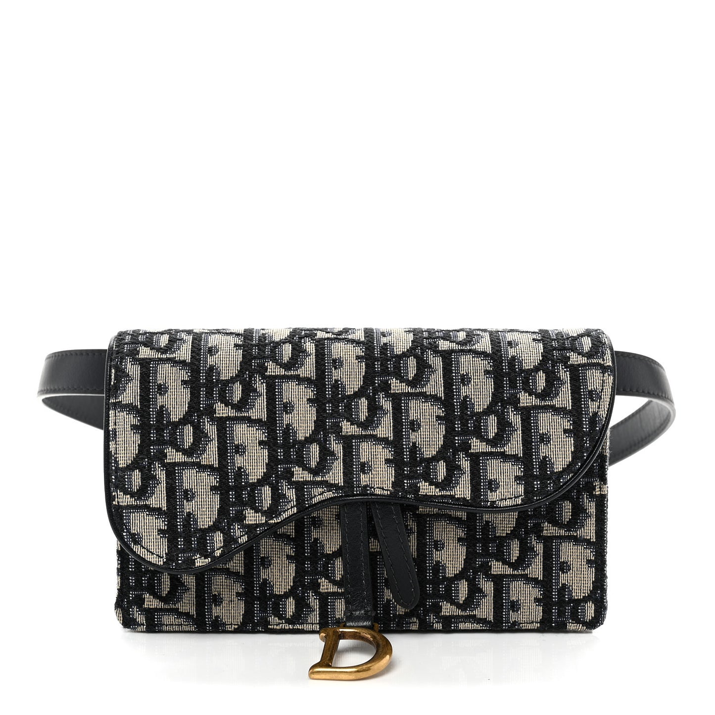 Oblique Saddle Belt Bag Blue