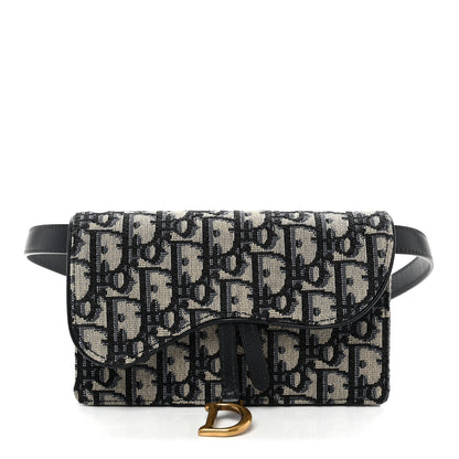 Christian Dior Oblique Saddle Belt Bag Blue 1 of 10