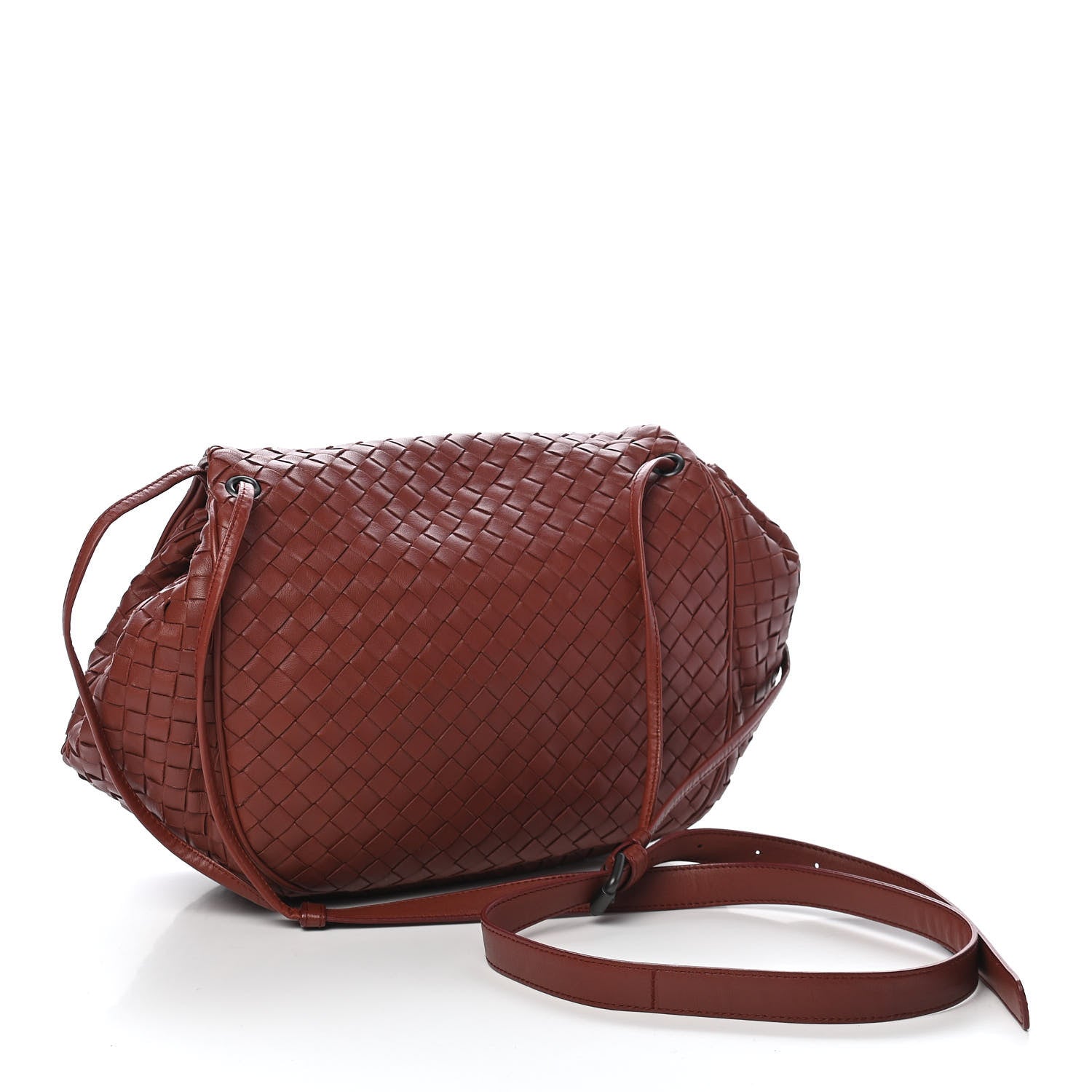 Bottega Veneta Nappa Intrecciato Shoulder Bag Brique 2 of 9