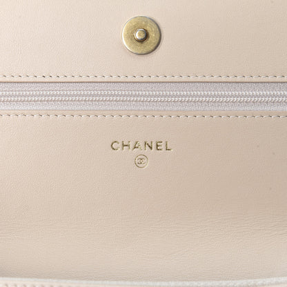 Chanel Goatskin Quilted 19 Wallet On Chain WOC Light Beige 9 of 12