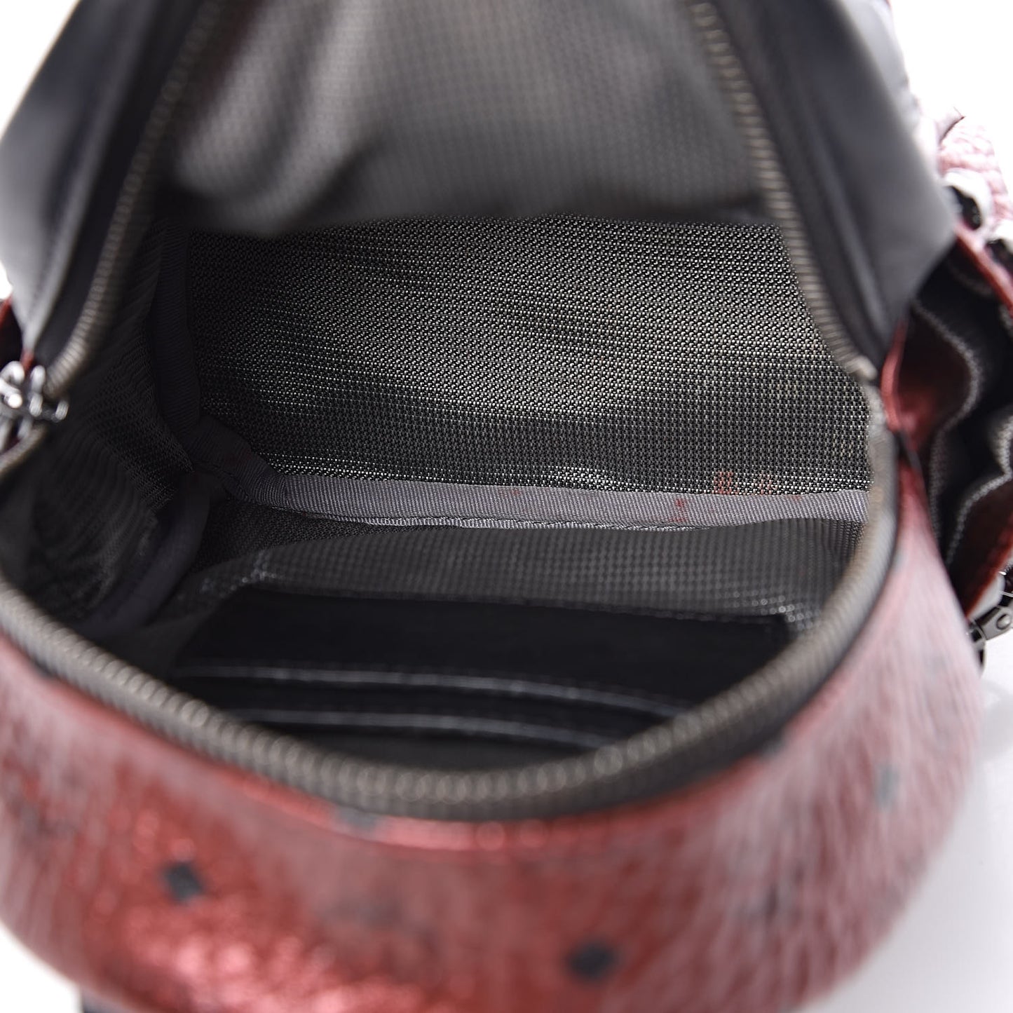 Metallic Visetos Studded X-Mini Bebe Boo Backpack Scooter Red Black