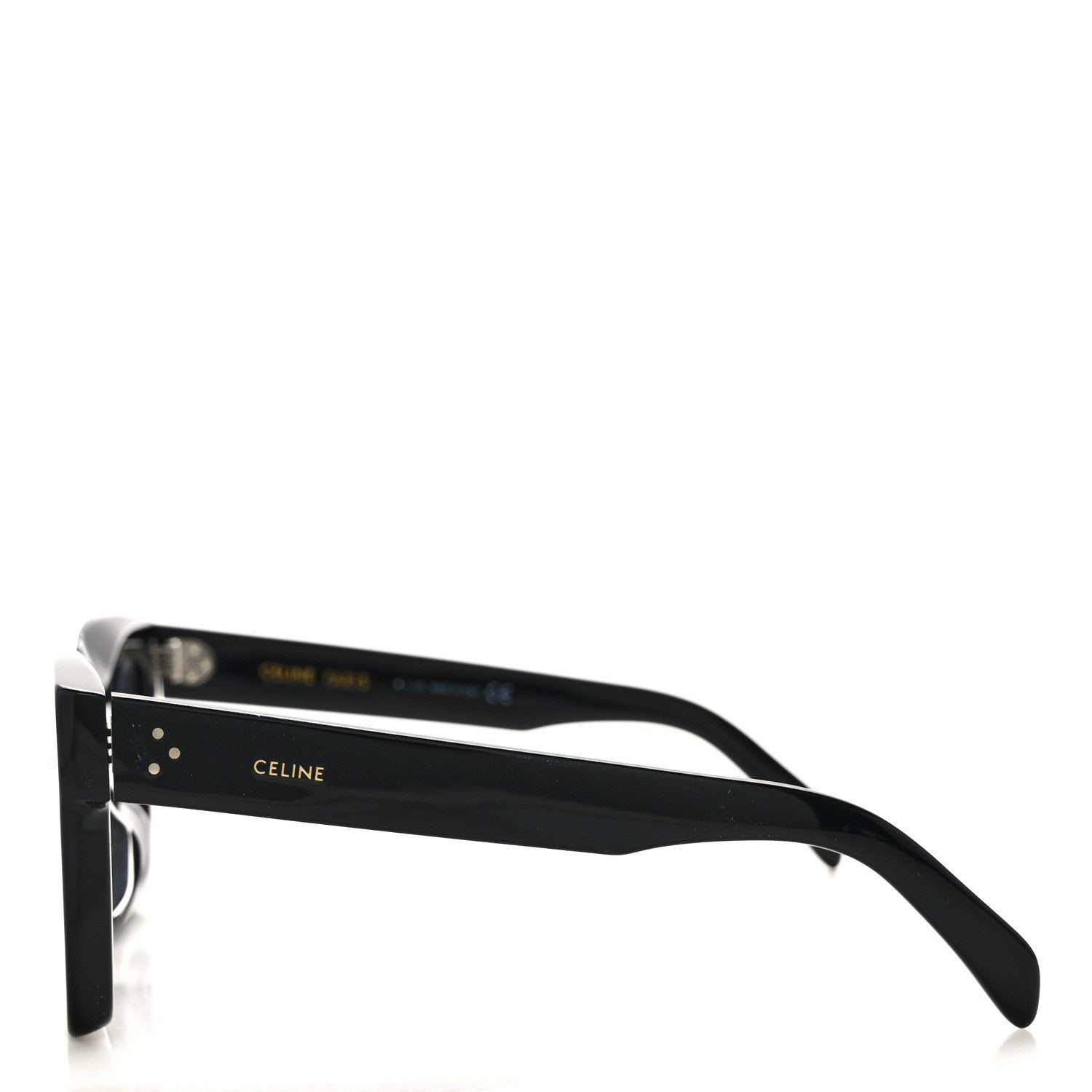 CELINE(セリーヌ) サングラス - CL40130F ダークグレー×ダークブラウン Celine Acetate Square Polarized Sunglasses CL40130F Black 1493731
