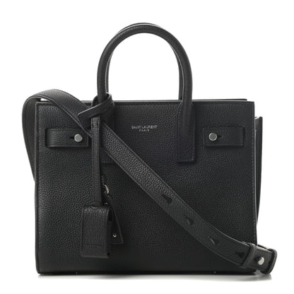 Saint Laurent Grained Calfskin Nano Sac De Jour Souple Black 1 of 12