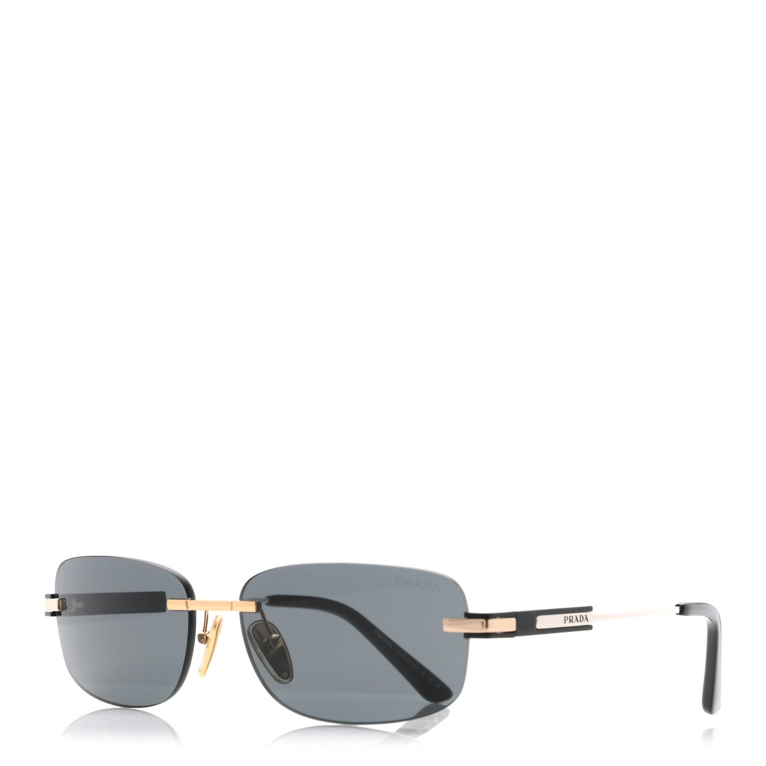 PRADA プラダ サングラス SPR 68A ゴールド 3AB-6A1 Prada Rimless Oval Mens Sunglasses SPR 68Z Gold 1856491 – FASHIONPHILE