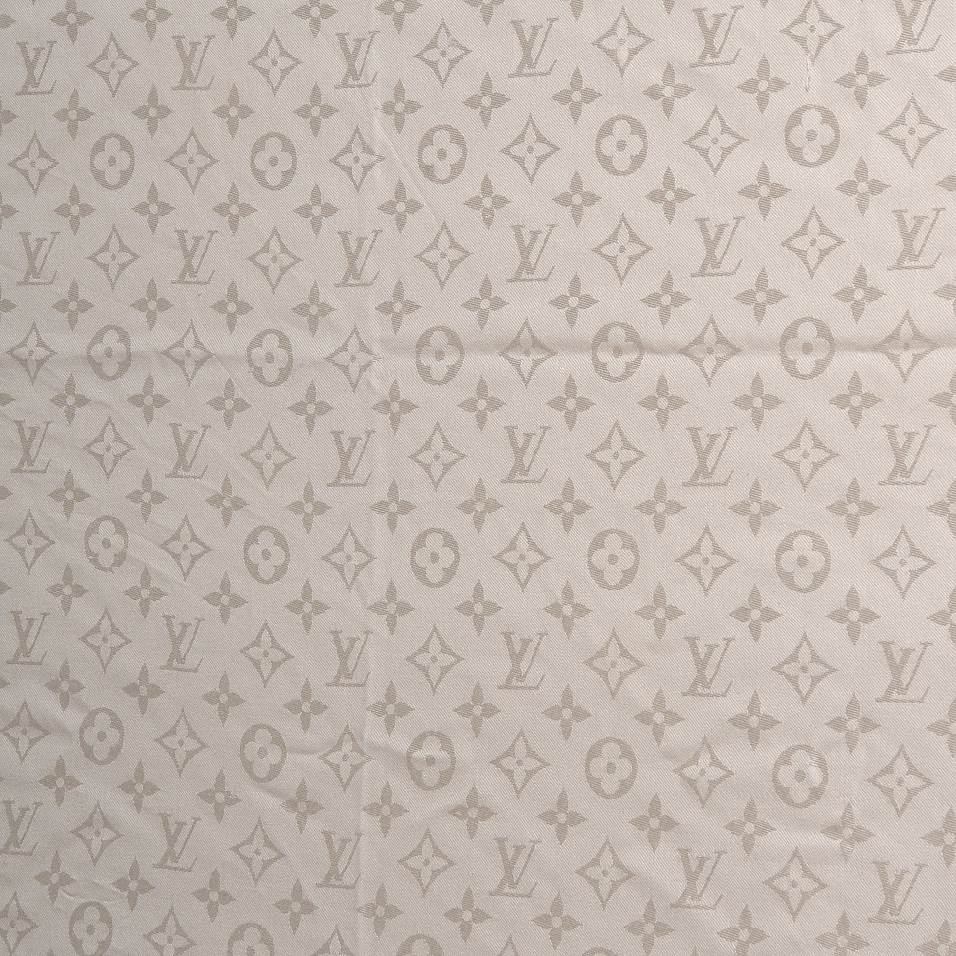Louis Vuitton Silk Wool Monogram Shawl White 1 of 4