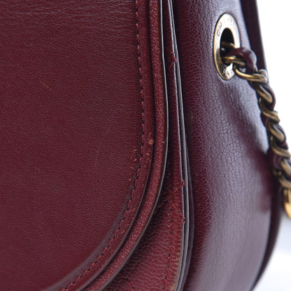 Chanel Shiny Calfskin Goatskin Quilted Small Coco Curve Messenger Flap Burgundy 20 of 22
