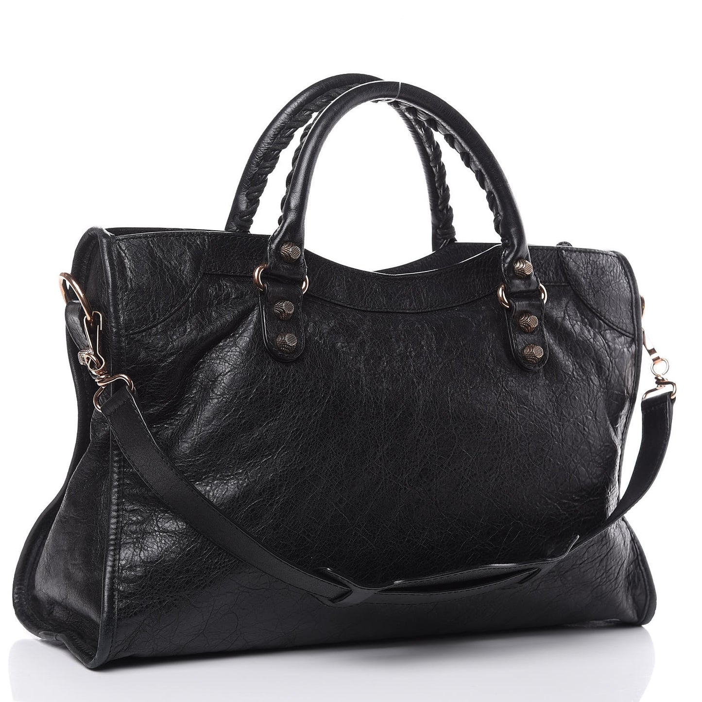 Agneau Giant 12 Rose Gold Hardware City Black